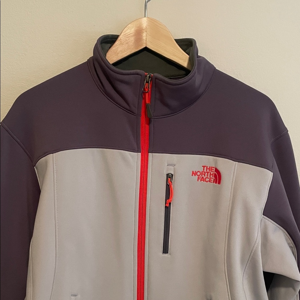 The North Face Two-Tone Jacket with Orange Zipper Size Large Worn - Picture 1 of 10